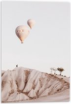 WallClassics - Acrylglas - Luchtballonnen boven Bergen - 40x60 cm Foto op Acrylglas (Wanddecoratie op Acrylaat)