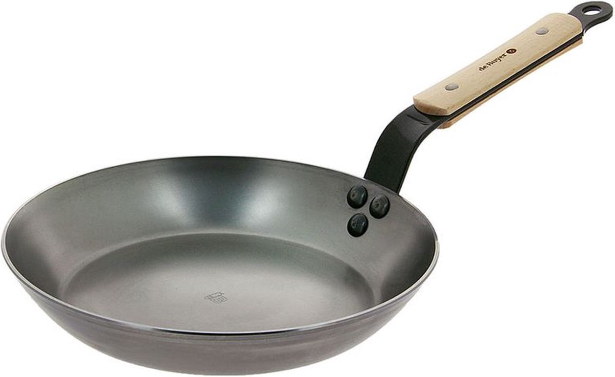 De Buyer Koekenpan Mineral B Hout - ø 24 cm - zonder anti-aanbaklaag