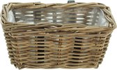 NATURN LIVING Rotan Balkon Plantenbak - 30 x 18 x 16 cm - Balkonmand - Hangende Balkonbak - Balkon Tuinaccessoire - Tuinieren - Balkon Ophangbak - Balkonaccessoire - Bruin