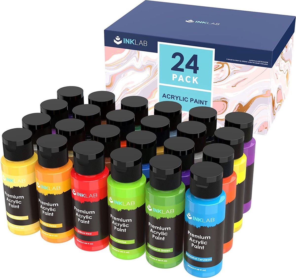 Kit de peinture pour verre - 12 couleurs - Non toxique - Peinture