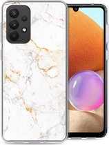 iMoshion Hoesje Siliconen Geschikt voor Samsung Galaxy A33 - iMoshion Design hoesje - Wit / White Marble