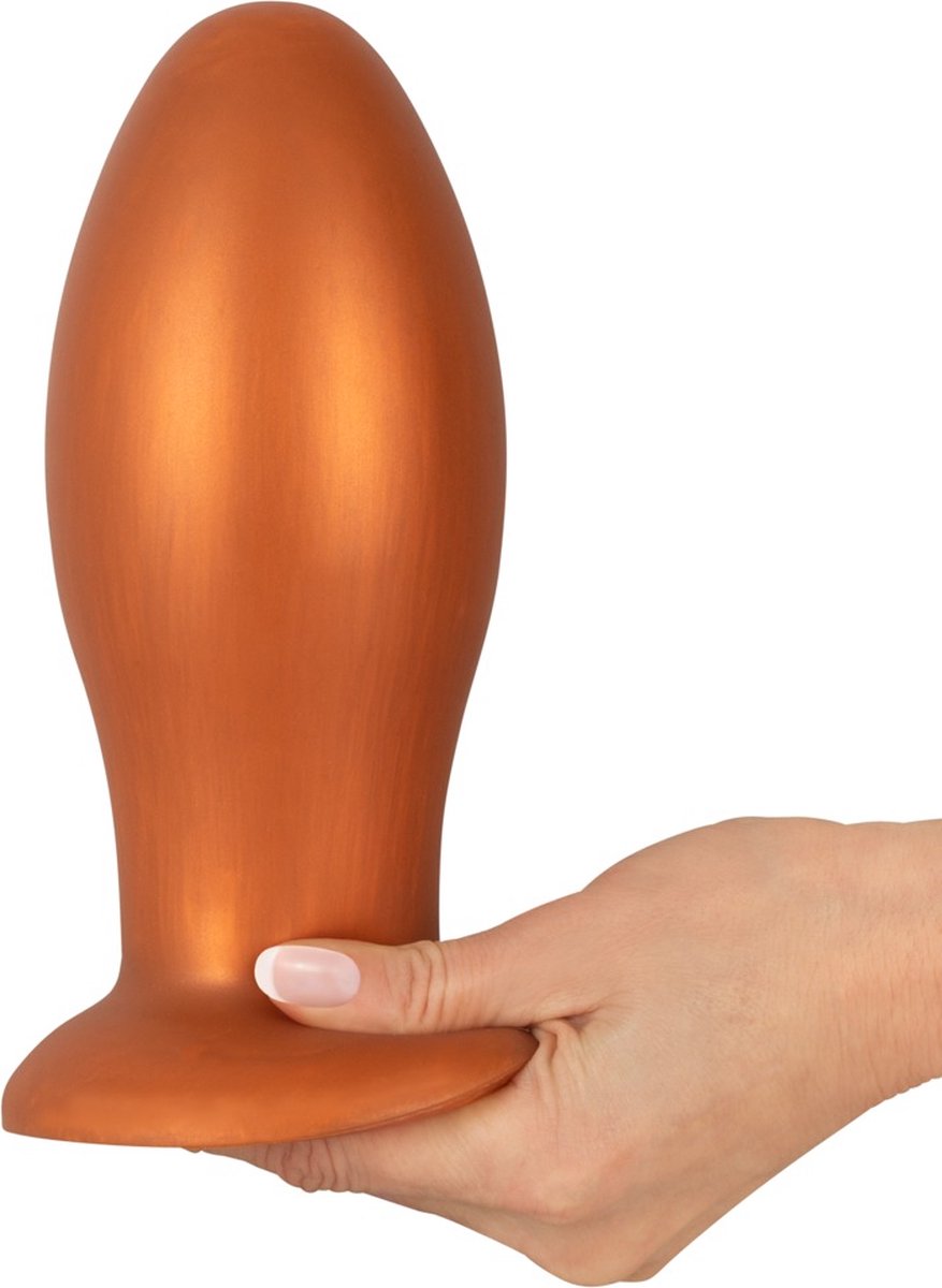 Goedkoopste Zachte XXL Buttplug met zuignap - Hoogwaardig Siliconen - Buigzaam - 21 x 8,4 cm - 990 gram