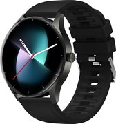 Kiraal Fit 10 - Smartwatch dames - Smartwatch Heren - Belfunctie - Stappenteller - Full Screen - Fitness Tracker - Activity Tracker - Smartwatch Android & IOS - Zwart