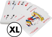 XL Speelkaarten 1 Deck / Stok – Extra Grote Spelkaarten – Kaarten - Kaartspellen - Pesten – Klaverjassen – Toepen – Poker – Jokeren – Eenentwintigen – Eenendertigen – Kwartetten - Bridge – Hartenjagen – Patience – Ezelen – Liegen – Spel – Blackjack