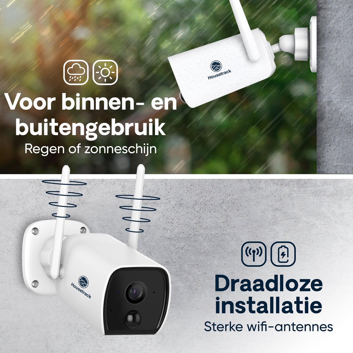Housetrack 1080P Bewakingscamera met App Indoor & Outdoor Smart Home Security