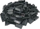 100 Bouwstenen 2x4 dakpan 45 graden | Donkergrijs | Compatibel met Lego Classic | Keuze uit vele kleuren | SmallBricks