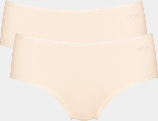 Sloggi dames Basic Midi GO organische slip 2-pack  - Creme  - L