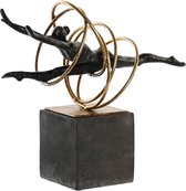 Decoratieve figuren DKD Home Decor Zwart Gouden Metaal Hars Modern (36 x 14 x 29,5 cm)