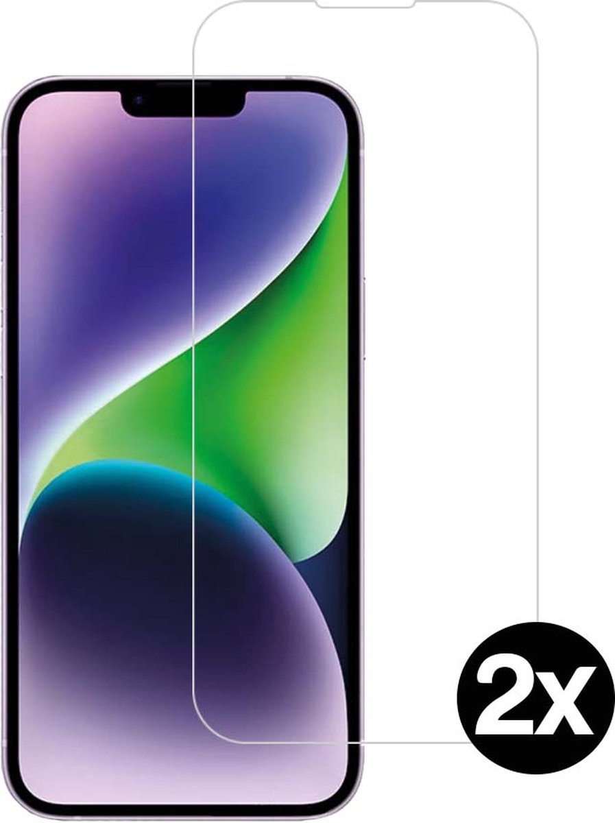 Smartphonica Screenprotector voor iPhone 14 Plus van glas - 2 stuks geschikt voor iPhone 14 Plus