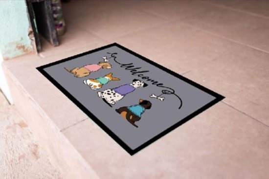 JoY@Mat Luxe indoor mat - Deurmat - Schoonloopmat - Droogloopmat - Dog Bones - 40cmx60cm - Polyamide