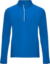 Kobalt Blauw sportshirt van technisch weefsel met raglanmouwen en halve rits, reflecterende details model Melbourne maat XXL