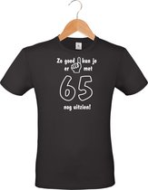 Mijncadeautje - Leeftijd T-shirt - Zo goed kun je er uitzien 65 jaar - Unisex - Zwart (maat M)
