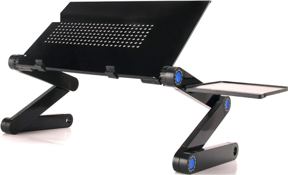Kuulex Verstelbare Laptop Standaard met Muismat - Laptoptafel - Bedtafel - Opvouwbaar - Ergonomische Laptop Standaard - Eenvoudig Opzetten