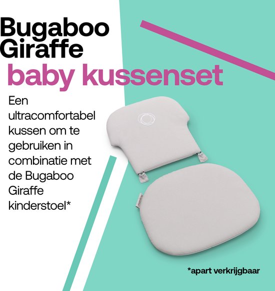 Bugaboo Giraffe babyset kussen voor de Bugaboo Giraffe kinderstoel babyset, water- en vlekafstotend, Wit van Bugaboo — afbeelding 3