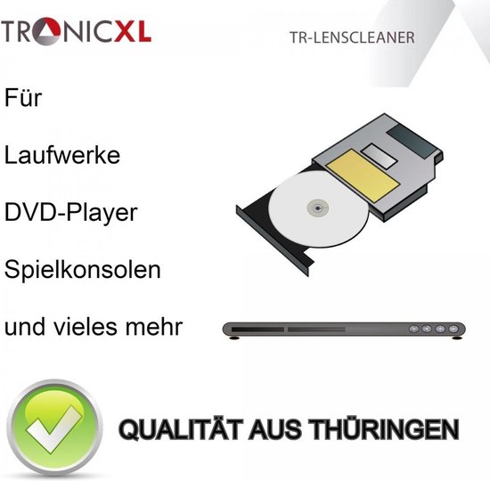 TronicXL Professionele lensreiniger voor Blu-ray-speler reinigingsdisc reiniging  DVD... | bol.com