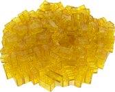 200 Bouwstenen 1x2 | Transparant Geel | Compatibel met Lego Classic | Keuze uit vele kleuren | SmallBricks