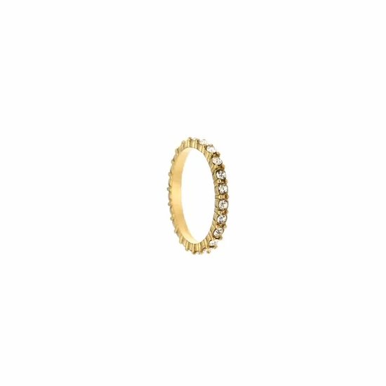 Bijoutheek Ring (Sieraad) circles witte stenen Goud