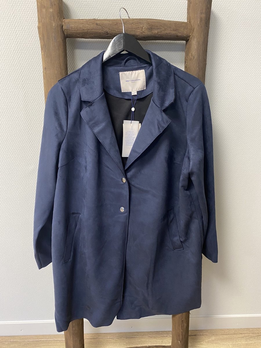 CARJOLINE Faux suede coat OTW Night Sky