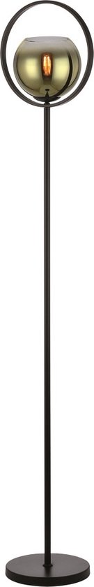 Aureol - Vloerlamp - Goud - Zwart - 165cm - 1 Lichts