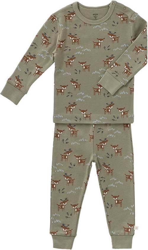 Fresk 2-Delige Pyjama | Deer Olive - Maat 116