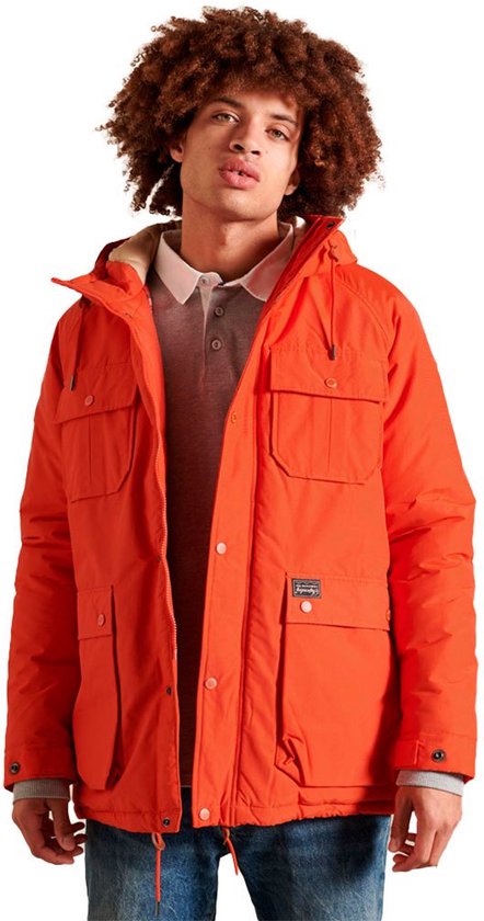 SUPERDRY Mountain Padded Parka Mannen Oranje - Maat L