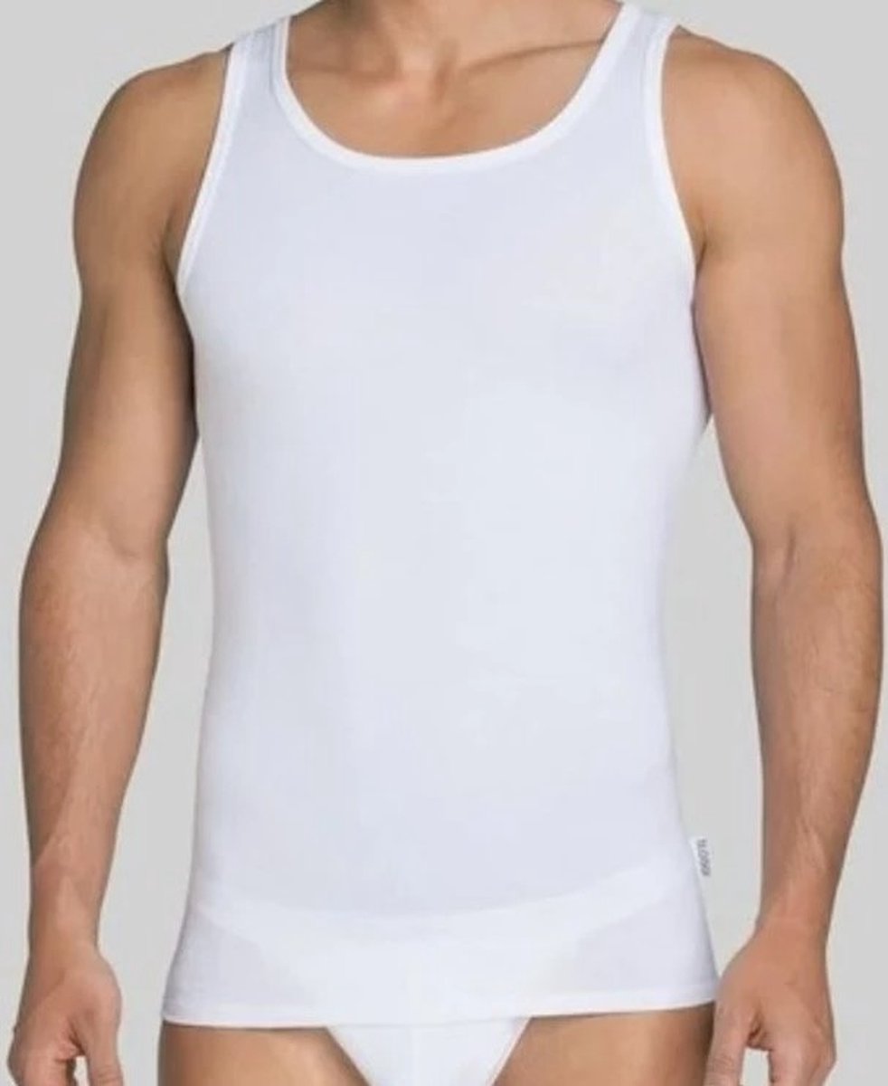 Ten Cate Basics singlet wit 2-pack voor Heren | Maat 4XL