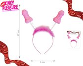 Kinky Pleasure Penis Tiara Roze met 2 Piemels 1 Stuk