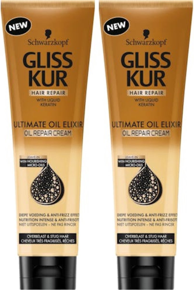 Gliss Kur Ultimate Oil Repair Haar Crème Voordeelbundel - 2 x 150 ml