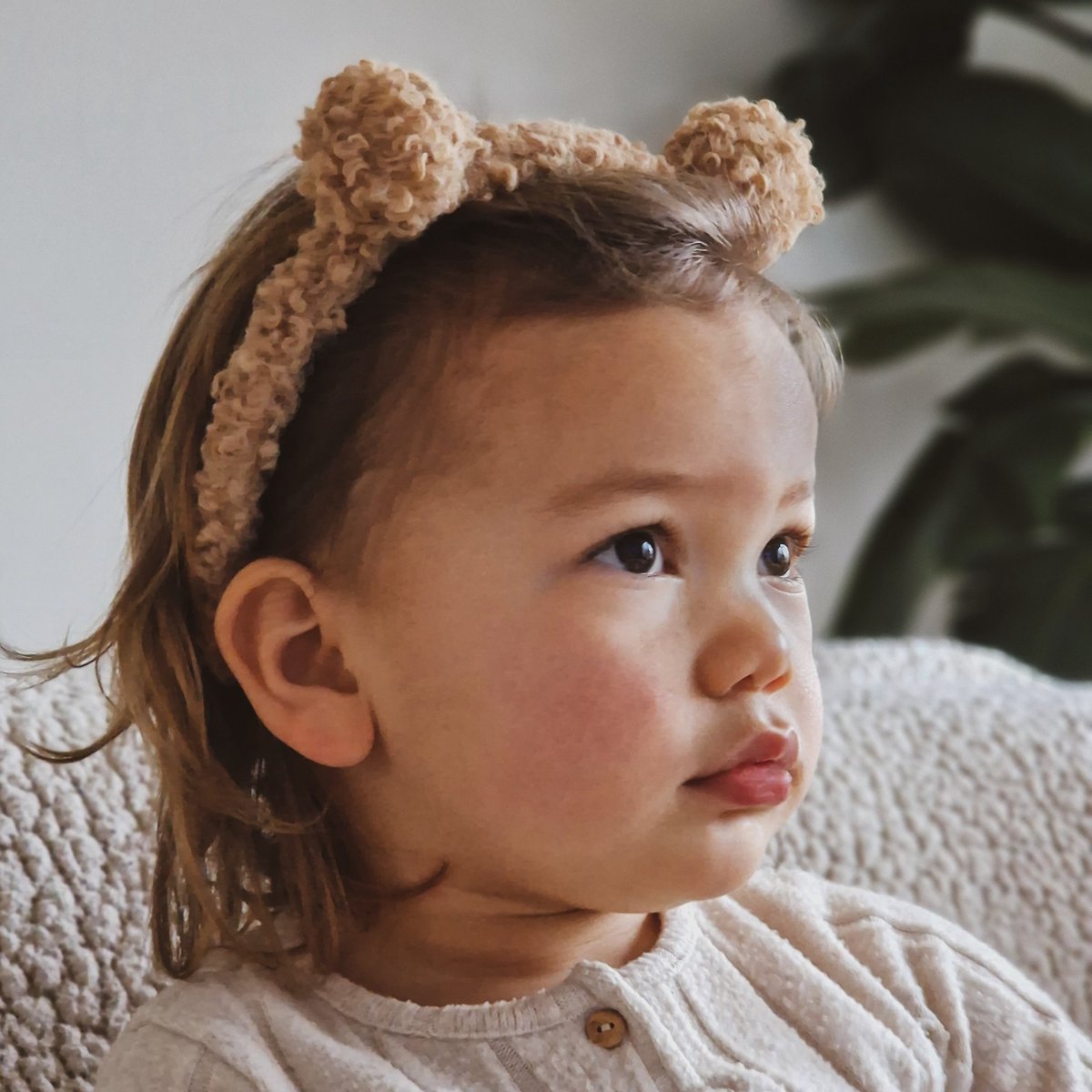 Diadeem met oortjes - beige teddy | Bruin | Meisje