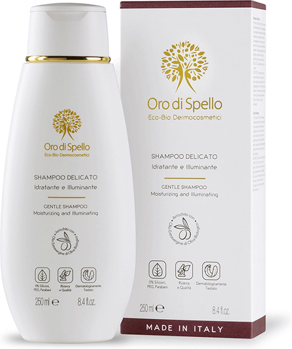 Oro di Spello - Moisturizing shampoo - Hypoallergeen - Gold for your beauty rituals