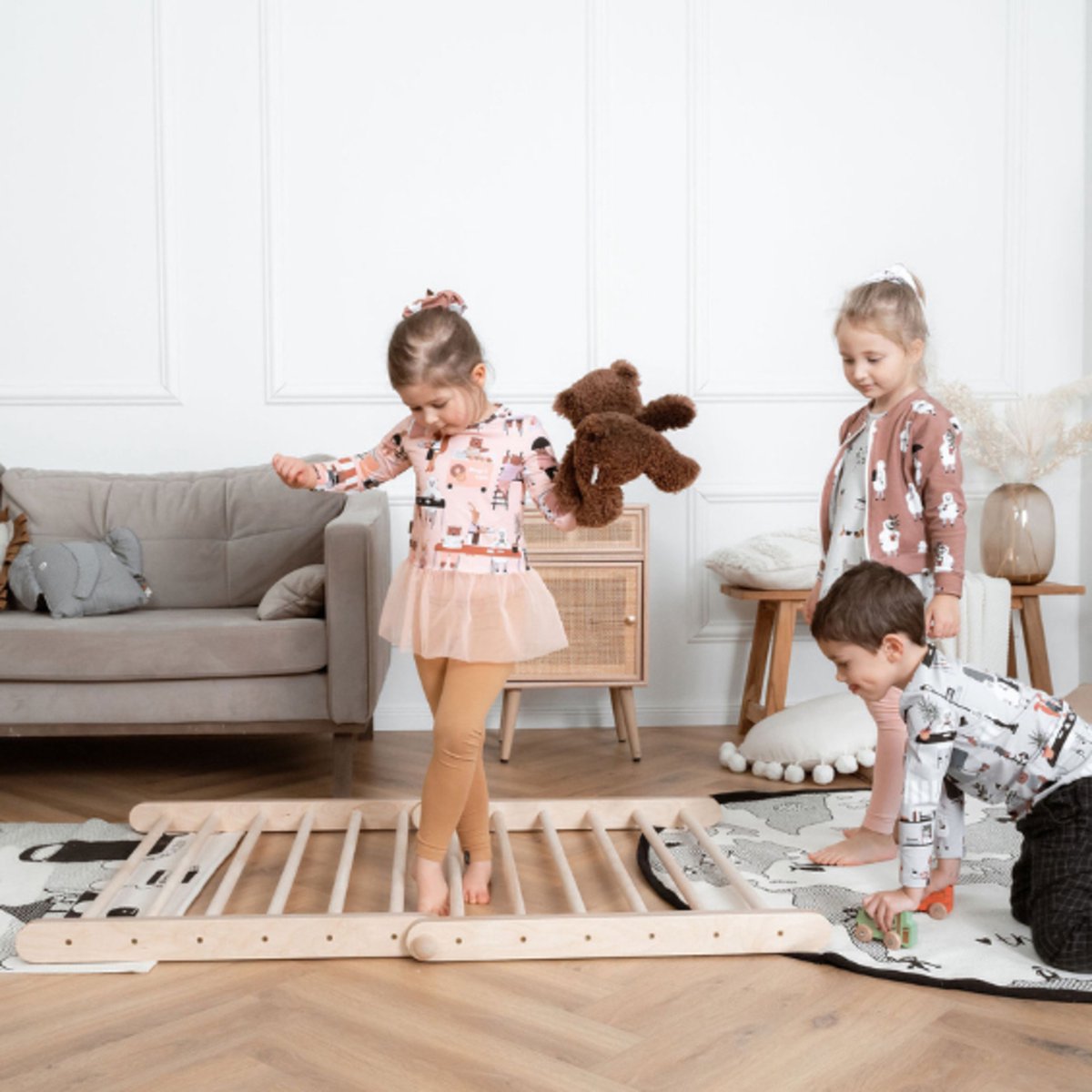 Ette Tete Sipitri - Houten Pikler klimrek - 2 segmenten - Open Ended play - Montessori - Klimtoren - Inklapbaar - Duurzaam — afbeelding 8