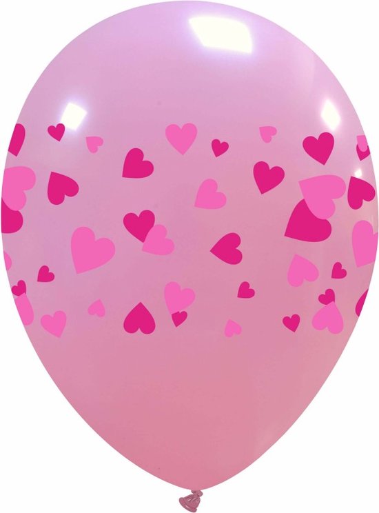 100 ballonnen hartjes roze - Party Balloon Hotels