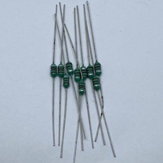 Inductor, Spoel, RF Choke, Axial, 10 µH, 370 mA, ± 10 3mm, 10 stuks bol