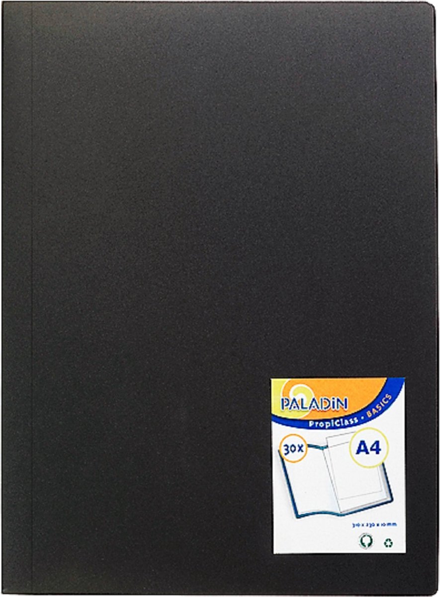 PALADIN - Propiclass showalbum A4 met 30 tassen - donkergrijs - 1 stuk