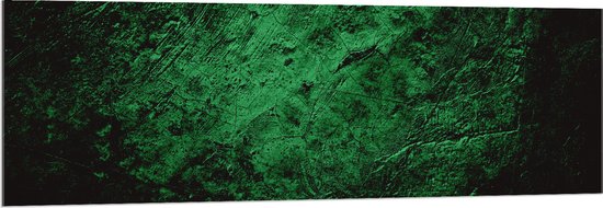 Acrylglas - Muur in het Groen met Textuur - 150x50 cm Foto op Acrylglas (Wanddecoratie op Acrylaat)