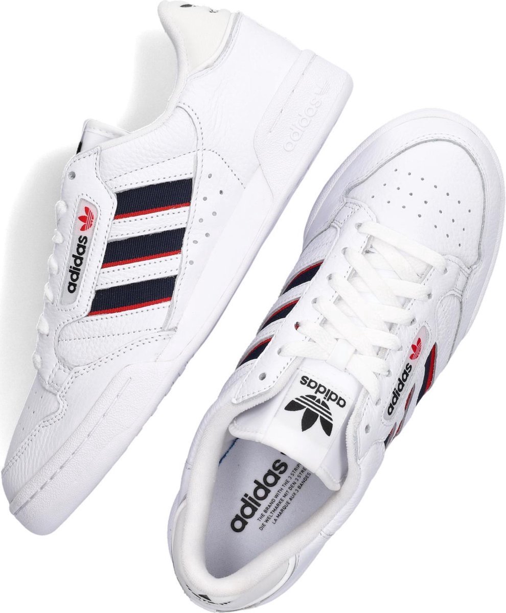 Adidas - continental 80 Stripes -Sneakers - Mannen - Wit/Rood/Blauw - Maat  36 | bol