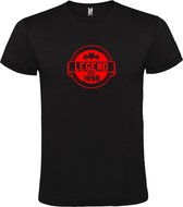 Zwart T-Shirt met “Legend sinds 1998 “ Afbeelding Rood Size XXXL