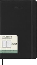 Agenda Moleskine 18 mois - 2023/24 - Semainier horizontal - Grand - Couverture rigide - Zwart