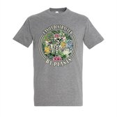 T-shirt Easily distracted by plants - Grey Melange T-shirt - Maat XXL - T-shirt met print - T-shirt heren - T-shirt dames