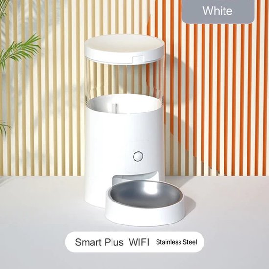 Automatische Voerbak Kat Hond 4L Smart Wifi Voerautomaat met smartfunctie Voerdispenser