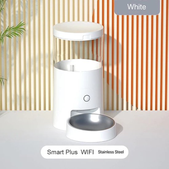 Foto: Automatische voerbak kat hond 4l smart wifi voerautomaat met smartfunctie voerdispenser