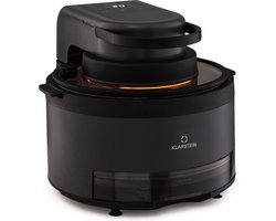 Klarstein Heteluchtfriteuse 2-in-1, Airfryer met Stoomfunctie, Heteluchtfriteuse met Snelle Opwarming, Airfryer met 6 Programma’s, Airfryer XL, Heteluchtfriteuse met Extra Accessoires, 5 L, 1250 W