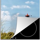 KitchenYeah® Inductie beschermer 78x78 cm - Zee - Vuurtoren - Duitsland - Kookplaataccessoires - Afdekplaat voor kookplaat - Inductiebeschermer - Inductiemat - Inductieplaat mat