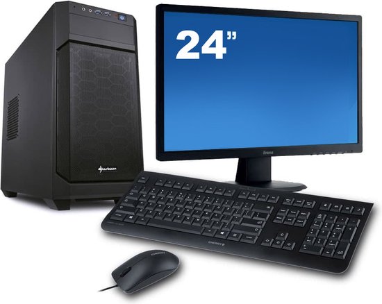 Wennen aan Malawi toespraak Basic i3 Computer Inclusief MS OFFICE (Lifetime Abonnement) - 24" Monitor,  Toetsenbord... | bol.com