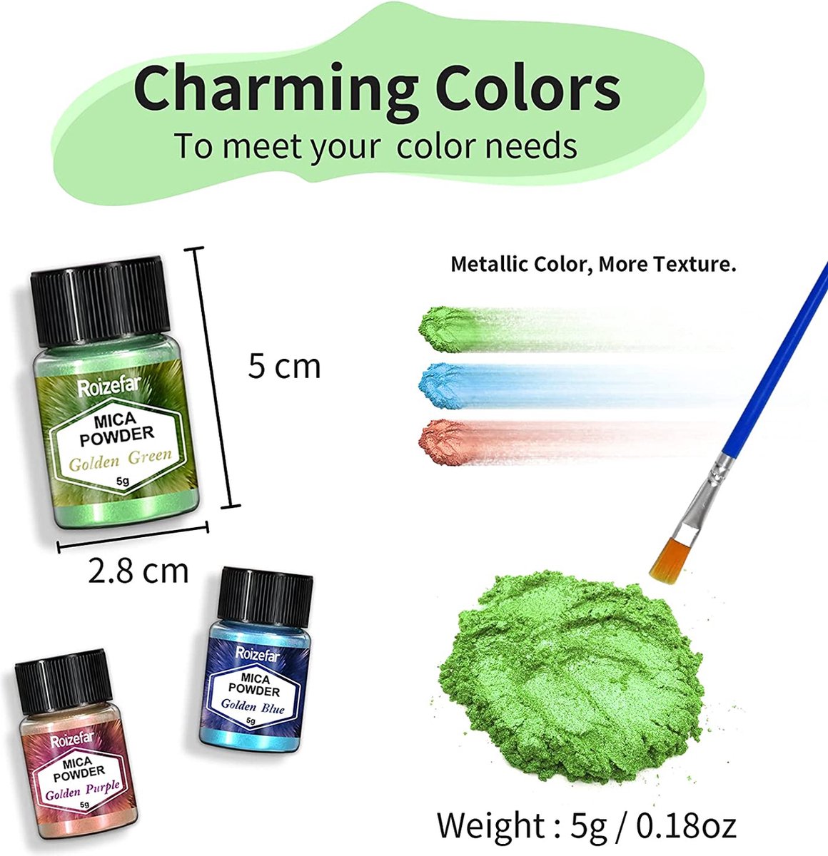 Poudre de mica Gulang-keng - Pigment de perle de colorant de résine époxy -  Poudre minérale de mica naturel nacré de qualité cosmétique pour