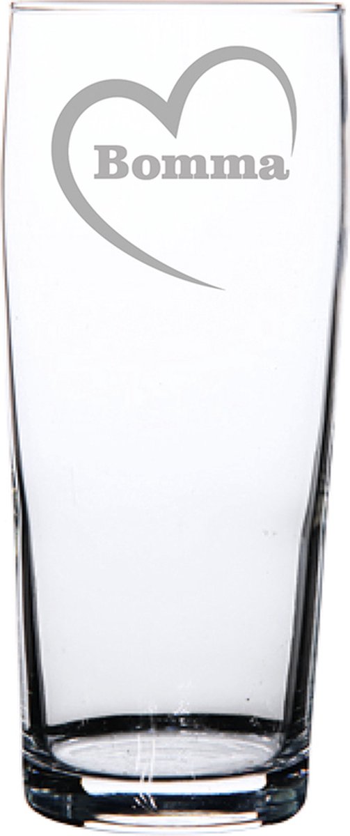 Bierfluitje gegraveerd - 19cl - Bomma-hartje