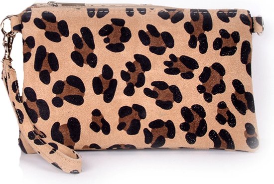 Pochette en cuir nubuck leopard Cuir Cuir Sac a bandouliere imprime leopard . bol