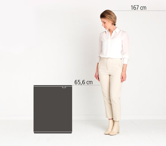 Brabantia Bo Touch Bin Prullenbak - 2 x 30 liter - Afvalscheiding - White