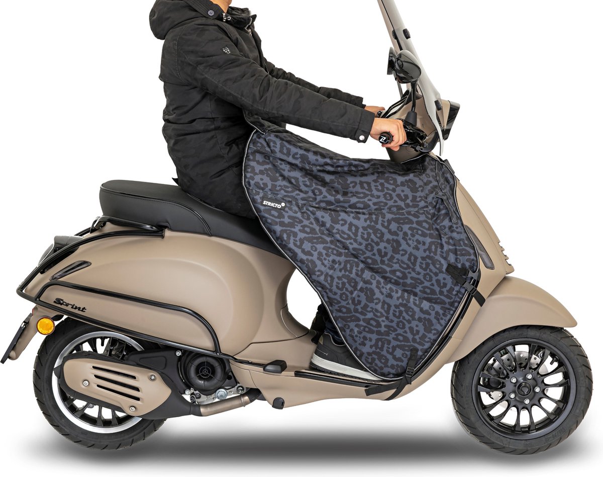 VOORJAARS DEAL Stricto® - Premium scooter Heavy Duty beenkleed - Luipaard Grijs – water & winddicht – beenkleed universeel voor bijna alle merken