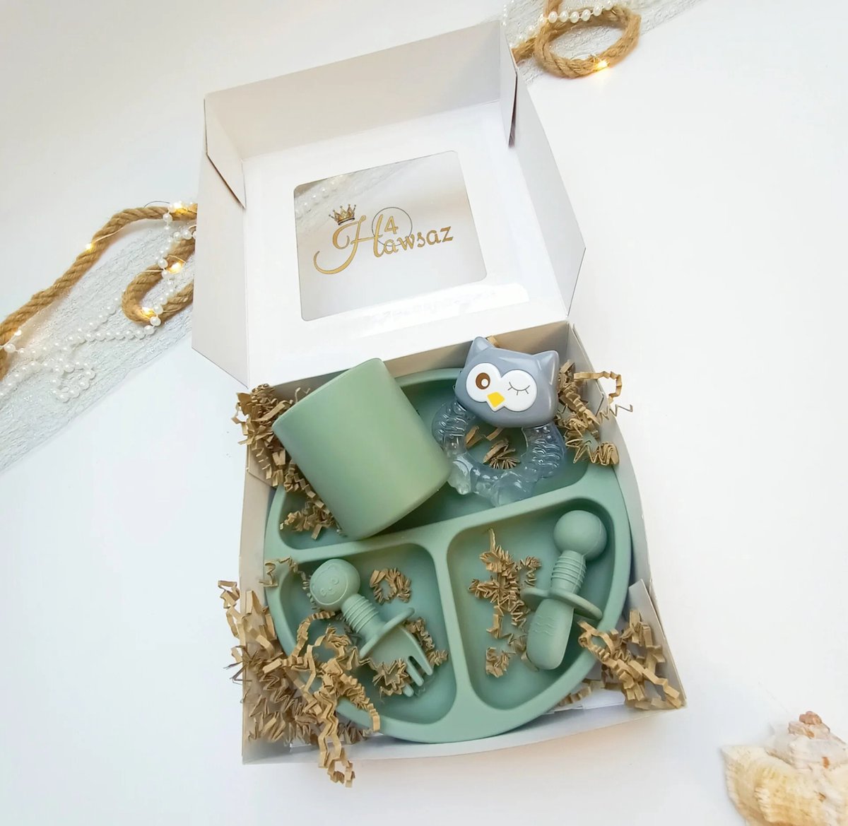 Goedkoopste Kinderserviesset 5 stuks - Hawsaz.nl Cadeau - Babygeschenkset - kinderbestek - Baby eten - Babyverzorging - Geboortecadeau - Kraampakket - Babyshower cadeau - Cadeau voor jongens en meisjes - Baby en Peuter - Siliconen Kinderservies